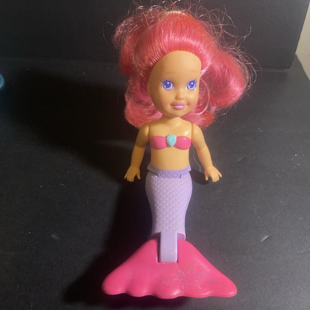 1991 Vintage Playskool My Pretty Mermaid Sea Flower Doll Figure Purple Pink Hair